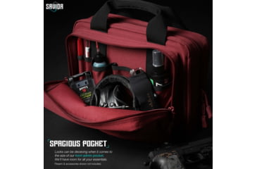 Image of Savior Equipment Specialist Double Pistol Case, Sedona Red, 12.5x8.5x2.5in, HC-DGSPORT-WS-RD