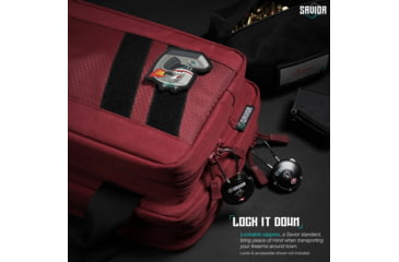Image of Savior Equipment Specialist Double Pistol Case, Sedona Red, 12.5x8.5x2.5in, HC-DGSPORT-WS-RD