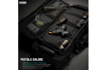 Image of Savior Equipment Specialist Double Rifle Case, 36in, Black, RB-3613DG-WS-BK