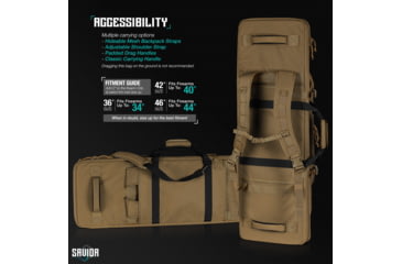 Image of Savior Equipment Specialist Double Rifle Case, 36in, Dark FDE, RB-3613DG-WS-TN