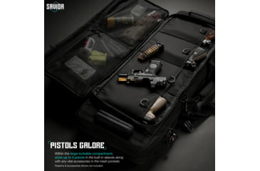 Image of Savior Equipment Specialist Double Rifle Case, 42in, Black, RB-4213DG-WS-BK