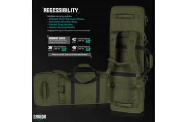 Image of Savior Equipment Specialist Double Rifle Case, 42in, OD Green, RB-4213DG-WS-OG