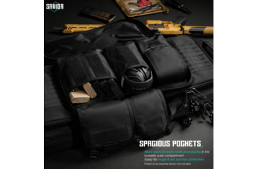 Image of Savior Equipment Specialist Double Rifle Case, 46in, Black, RB-4613DG-WS-BK