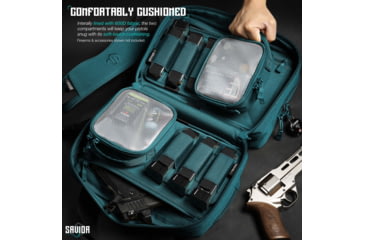 Image of Savior Equipment Specialist Pistol Mni Range Bag, Savior Teal, 13in L x 9in H x 8in W, RA-DGSPWS-MINI-TE