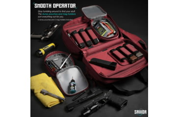 Image of Savior Equipment Specialist Pistol Mni Range Bag, Sedona Red, 13in L x 9in H x 8in W, RA-DGSPWS-MINI-RD