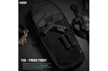 Image of Savior Equipment T.G.B Coffin Covert Single Rifle Case, 34in, Black, RB-COVERT34-SS-BK