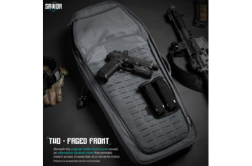 Image of Savior Equipment T.G.B Coffin Covert Single Rifle Case, 34in, Gray, RB-COVERT34-SS-GS