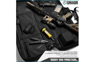 Image of Savior Equipment Urban Carbine Single Rifle Case, Black, RB-309SG-ARTD-V1-BK