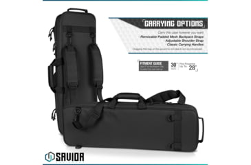Image of Savior Equipment Urban Carbine Single Rifle Case, Black, RB-309SG-ARTD-V1-BK