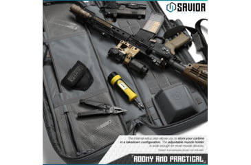 Image of Savior Equipment Urban Carbine Single Rifle Case, Gray, RB-309SG-ARTD-V1-GS