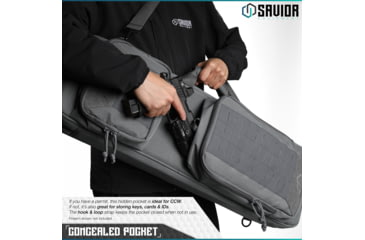Image of Savior Equipment Urban Carbine Single Rifle Case, Gray, RB-309SG-ARTD-V1-GS