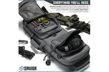 Image of Savior Equipment Urban Carbine Single Rifle Case, Gray, RB-309SG-ARTD-V1-GS