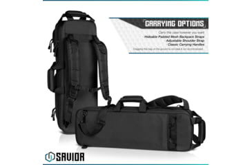 Image of Savior Equipment Urban Takedown Single Rifle Case, Black, 27in H x 8in L x 4in D, RB-259SG-TD-V1-BK