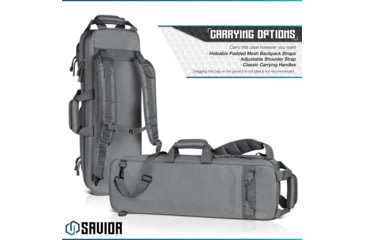 Image of Savior Equipment Urban Takedown Single Rifle Case, Gray, RB-259SG-TD-V1-GS