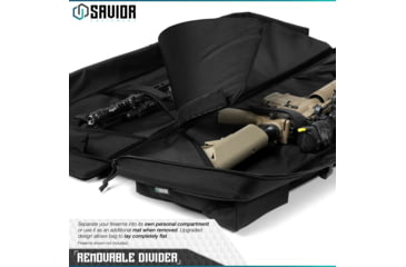Image of Savior Equipment Urban Warfare Double Rifle Case, 36in, Black, RB-3612DG-VER2-BK
