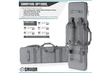 Image of Savior Equipment Urban Warfare Double Rifle Case, 46in, Gray, RB-4612DG-VER2-GS
