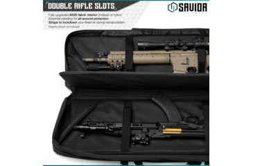 Image of Savior Equipment Urban Warfare Double Rifle Case, 51in, Black, RB-5112DG-VER2-BK