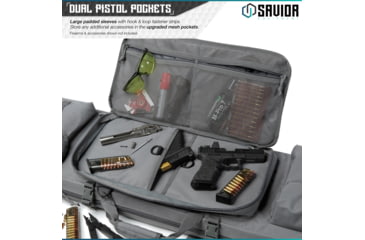 Image of Savior Equipment Urban Warfare Double Rifle Case, 55in, Gray, RB-5512DG-VER2-GS