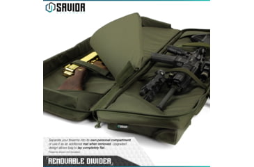 Image of Savior Equipment Urban Warfare Double Rifle Case, 55in, OD Green, RB-5512DG-VER2-OG