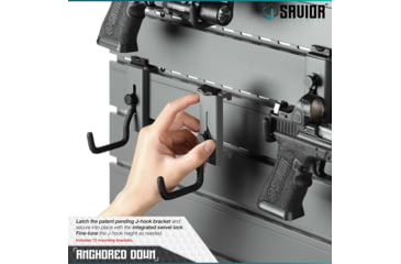 Image of Savior Equipment Wall Rack System 10 Panel Kit w/Attachments, Gray, 48x30.25x0.63in, WRS-FULL-R6P12-GS