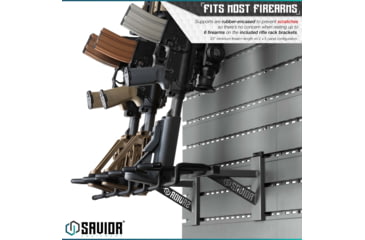 Image of Savior Equipment Wall Rack System 10 Panel Kit w/Attachments, Gray, 48x30.25x0.63in, WRS-FULL-R6P12-GS