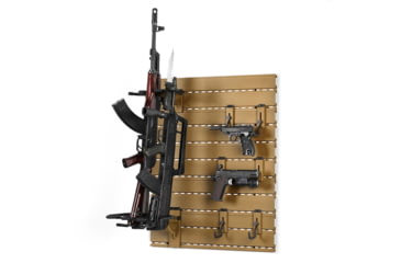 Image of Savior Equipment Wall Rack System 5 Panel Kit w/Attachments, Tan, 24in x 30.25in x 0.63in, WRS-HALF-A3P6-TN