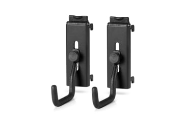 Image of Savior Equipment Wall Rack System Adjustable J-Hook, 2 Pack, Black, 3.5in x 1.3in x 3.5in, WRS-ACC-PS2-BK