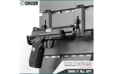 Image of Savior Equipment Wall Rack System Adjustable J-Hook, 2 Pack, Gray, 3.5in x 1.3in x 3.5in, Gray, 3.5in x 1.3in x 3.5in, WRS-ACC-PS2-GS