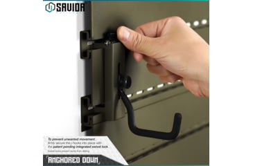 Image of Savior Equipment Wall Rack System Adjustable J-Hook, 2 Pack, OD Green, 3.5in x 1.3in x 3.5in, OD Green, 3.5in x 1.3in x 3.5in, WRS-ACC-PS2-OG