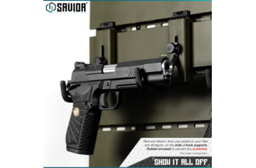 Image of Savior Equipment Wall Rack System Adjustable J-Hook, 2 Pack, OD Green, 3.5in x 1.3in x 3.5in, OD Green, 3.5in x 1.3in x 3.5in, WRS-ACC-PS2-OG