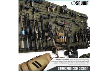 Image of Savior Equipment Wall Rack System Adjustable J-Hook, 2 Pack, OD Green, 3.5in x 1.3in x 3.5in, OD Green, 3.5in x 1.3in x 3.5in, WRS-ACC-PS2-OG