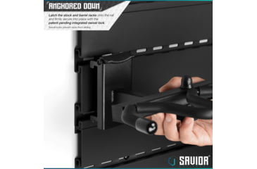 Image of Savior Equipment Wall Rack System Angle Adjustable Wall Rack, Black, WRS-ACC-AD3-BK