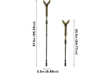 Image of Shocker Tom Taker Click-Stix Shooting Stick, Green/Camo, 36 in, 21927