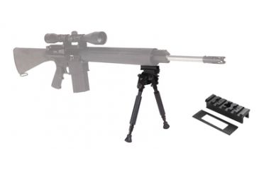 Image of Shooters Ridge Deluxe Bi-Pod With Picatinny Rail Attachment 9-13 Inches Black 99555