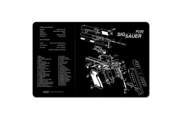 Image of Slip 2000 Gun Cleaning Mat,11x17x1/8in,Sig Sauer P220 MAT-P220