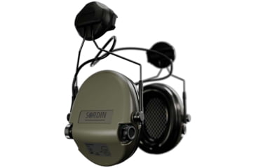 Image of Sordin Supreme MIL AUX Headset, ARC, Green Cups, 530449