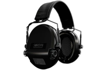 Image of Sordin Supreme MIL AUX Headset, Slim Headband, Black Cups, 500781