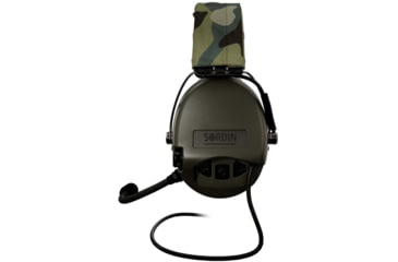 Image of Sordin Supreme MIL CC Headset, Camo Headband, Green Cups, 530434