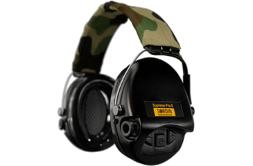 Image of Sordin Supreme PRO-X Headband Headset, Camo Headband, Black Cups, 500404