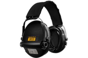 Image of Sordin Supreme PRO-X Headband Headset, Foam, Black Headband, Black Cups, 500421