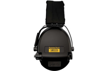 Image of Sordin Supreme PRO-X Headband Headset, Foam, Black Headband, Black Cups, 500421