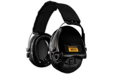 Image of Sordin Supreme PRO-X Headband Headset, Foam, Black Headband, Black Cups, 500421