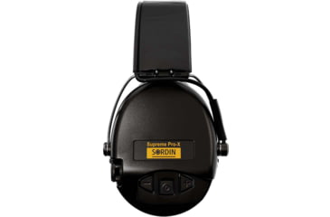 Image of Sordin Supreme PRO-X Headband Headset, Foam, Leather Headband, Black Cups, 500420