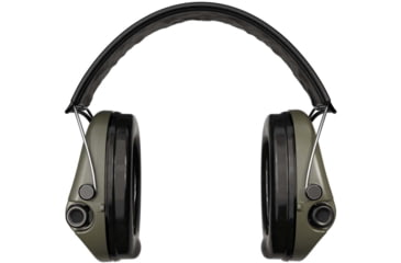 Image of Sordin Supreme PRO-X Headband Headset, Foam, Leather Headband, Green Cups, 500418