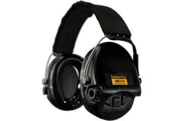 Image of Sordin Supreme PRO-X Headband Headset, Gel, Black Headband, Black Cups, 500410