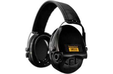 Image of Sordin Supreme PRO-X Headband Headset, Gel, Leather Headband, Black Cups, 500408