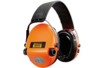Image of Sordin Supreme PRO-X Headband Headset, Leather Headband, Orange Cups, 500757