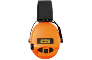 Image of Sordin Supreme PRO-X Headband Headset, Leather Headband, Orange Cups, 500757
