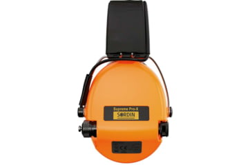 Image of Sordin Supreme PRO-X Headband Headset, Leather Headband, Orange Cups, 500757