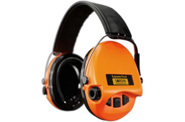 Image of Sordin Supreme PRO-X Headband Headset, Leather Headband, Orange Cups, 500757